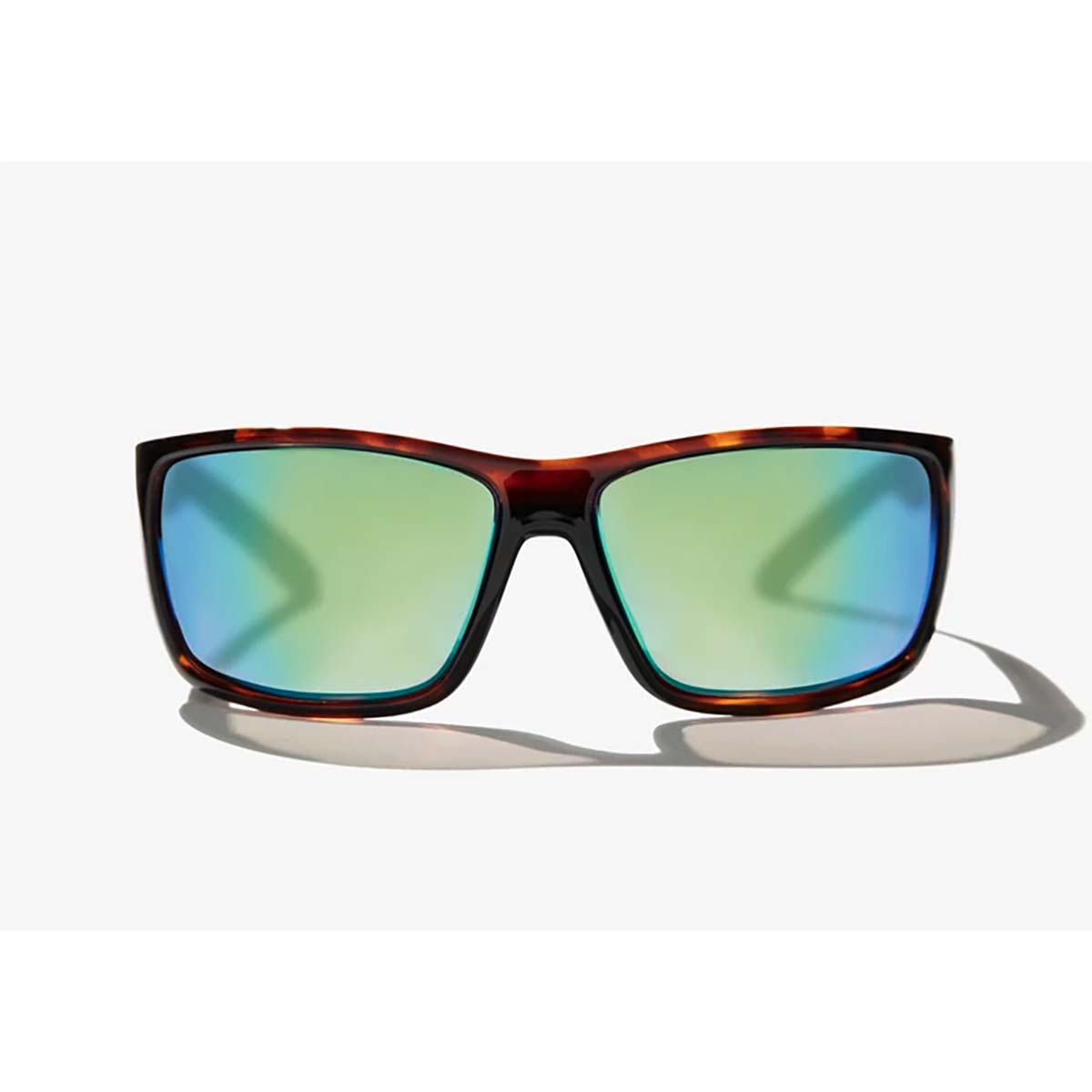 Bajio Bales Beach Sunglasses Polarized in Dark Tortoise Gloss with Green Plastic